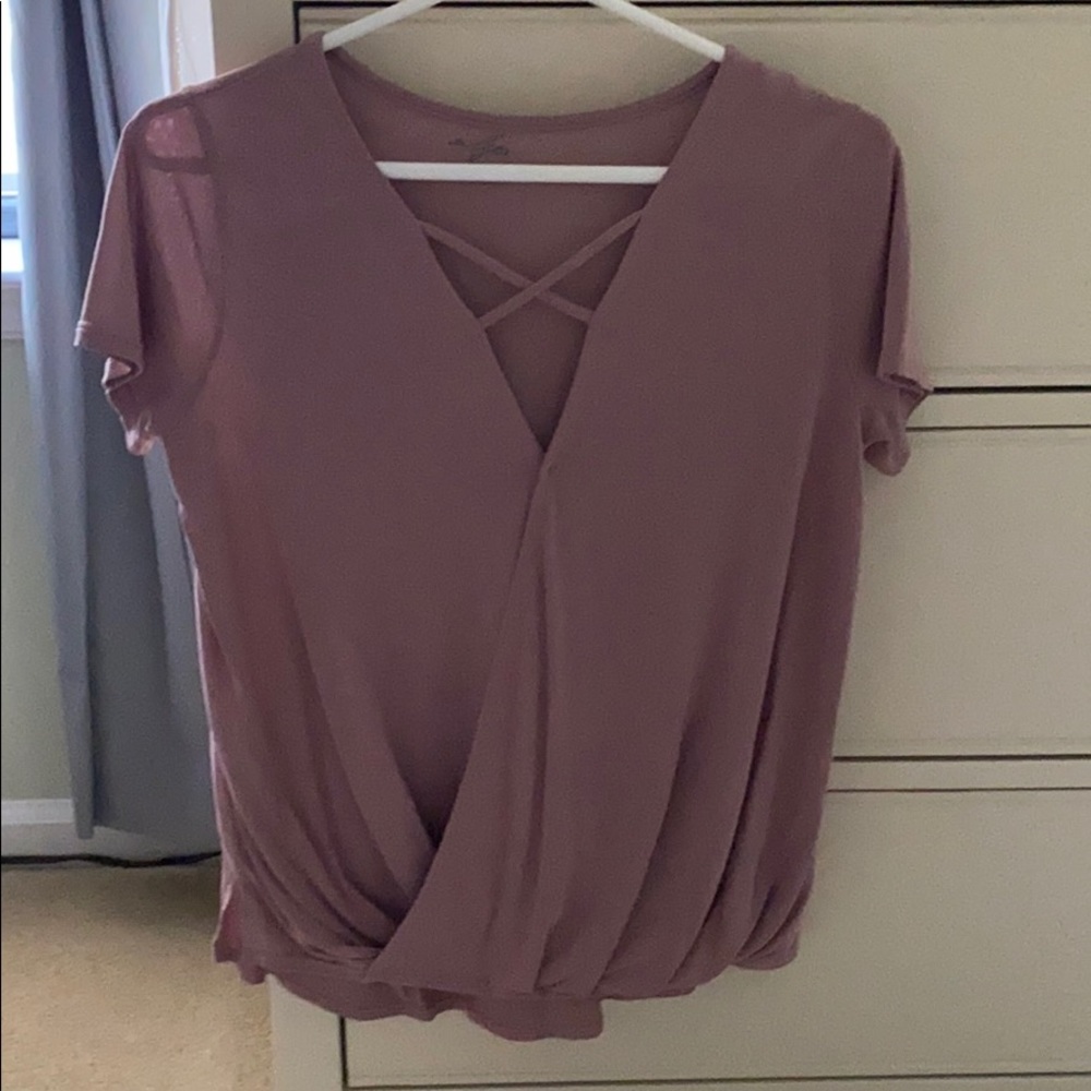 Francesca’s pink top